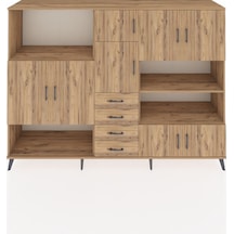 Hyperion Dolap 9 Raflı 4 Çekmeceli 8 Kapaklı 220x44x163 Çam-çam Çam-çam