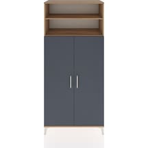 Hyperion Dolap 5 Raflı 2 Kapaklı 88x44x195 Çam-antrasit Atlas Çam