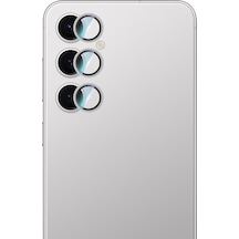 Galaxy Uyumlu S24 Caseworld Alloy Serisi Oleofobik Anti Reflective Kamera Lens Koruyucu Gümüş