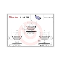 Vw Polo On Fren Balatasi 1.4 2002-2010 Brembo P85072