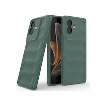 Oppo A3 Kılıf Optimum Silikon - Koyu Yeşil