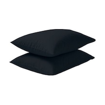 2'li 50x70 Renforce Siyah Yastık Kılıfı