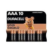Duracell 1.5 V Aaa Alkalin İnce Kalem Pil 10 Mn2400 Açık Gri