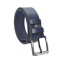 Süzer Deri Lacivert Hakiki Deri Düz Renk 4.5 Cm.lik Unisex Spor Kemer - Tek Katmanlı Manda Derisi Lacivert