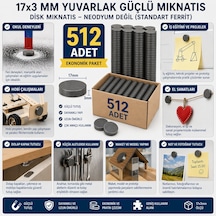 512 Adet Mıknatıs 17x3 Mm Yuvarlak Güçlü Mıknatıs Disk Mıknatıs - Evori-866561