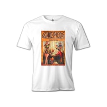 One Piece - Smile Beyaz Erkek Tshirt One Piece - Smile Beyaz Erkek Tshirt