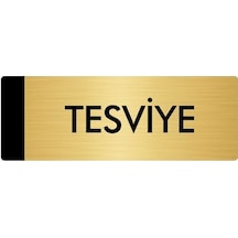 Metal Yönlendirme Levhası, Departman Kapı Isimliği Tesviye 5x20 Cm Altın Renk