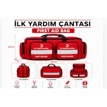 İlk Yardım Çantası Maxi Kırmızı İki Cepli