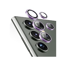 Samsung Galaxy S24 Ultra Tekli Kamera Lens Koruma Camı Lila Galaxy S24 Ultra İle Uyumlu Ekran Koruyucu - Lila Diğer