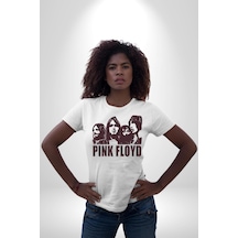 Pink Floyd Unisex Unisex Beyaz Organik Baskılı T-shirt Penye Yüksek Kalite Beyaz