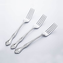 Nehir Lalezar Sade 12 Li Tatlı Çatalı Gümüş