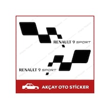 Renault 9 Sport Sticker (Takım Set) Renault 9 Sticker Oto Sticker