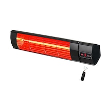 Halogen Black Pro Plus 3000w Elektrikli Halojen Infrared Dış Mekan Isıtıcı, 5 Kademeli Uzaktan Kumandalı, Siyah Al