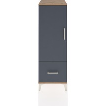 Hyperion Dolap Tek Raflı Tek Çekmeceli Tek Askılı 44x44x134 Çam-antrasit Atlas Çam