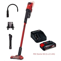 Einhell TE-SV 18Li Akülü Dikey Süpürge + Starter Kit 2.5 Ah Kırmızı