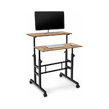 Yükseklik Ayarlı Bilgisayar/Laptop ve Çalışma Masası - Çam 70X60 Çam
