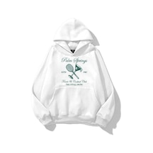 Unisex Palm Springs Sweatshirt Beyaz Beyaz