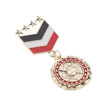 Magideal Suntek Vintage Yıldız Madalya Broş Çok Renkli