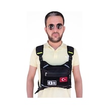 Motorcu Göğüs Çantası Reflektörlü Su Geçirmez Kan Grubu 0rh+