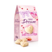 Dream Çilek Parçacıklı Beyaz Çikolata Kalp Şekilli 180g Sevgililer Günü Özel Seri