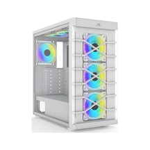 Power Boost PB-GR222BW RGB 7 Fanlı ATX Mid-Tower Oyuncu Kasası Beyaz