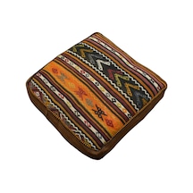 Zehra Abla Halı Yeni El Dokuma Dekoratif Puf Köşe Minderi Kırlent Kılıfı Kilim 6225