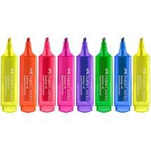 Faber Castell Şeffaf Gövde Fosforlu Kalem Seti 8'li 6689 Pastel Ultramarin