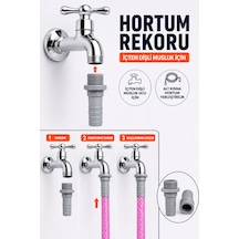 1/2' Hortum Rekoru Dıştan Dişli Musluk Bağlantı Aparatı Bahçe Sulama Hortum Ucu