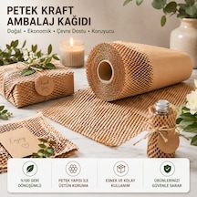 Premium Petek Dolgu Ambalaj Kağıdı 50 Cm X 50 Metre Esnek Paketleme Ve Koruyucu Ambalaj Kağıdı