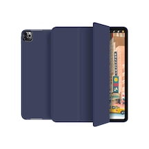 Schulzz Apple Uyumlu iPad Pro 11 İnç 1-2-3-4 Nesil 360 Derece Döner Uyku Modlu Kalem Bölmeli Manyetik Smart Kılıf
