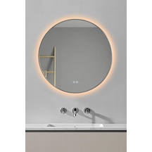 Akıllı Ayna Buhar Tutmayan 3 Renk Ledli Dekoratif Banyo Duvar Ofis Lavabo Aynası 75 Cm Diğer