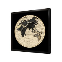 Soyut Detaylı Dünya Küre Çerçeveli Mdf Tablo-173864