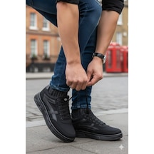 Fort 2308 Dks Keten Rahat Hafif Sneaker Erkek Ayakkabı Siyah