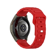 Gear S3 Mtr Krd-132 22mm Silikon Kordon Strap Kayış - Kırmızı