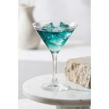 Lav Misket Cam Kokteyl Bardağı 6'lı 175 ml Ayaklı (Kokteyl Bardağı , Tatlı Servisi )
