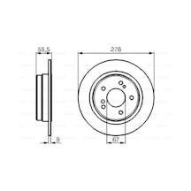 Fren Diski Mercedes 202, 124 Kasa Arka - 278 Mm - Bosch