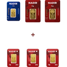 Nadir Gold 24 Ayar 15,5 Gram Altın 2 Ad 5 Gram Altın + 1 Ad 2,5 Gram Altın + 3 Ad 1 Gram Altın