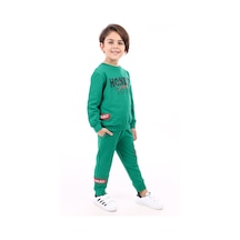 Toontoy Kids Toontoy Erkek Çocuk Baskılı Eşofman Takım Koyu Yeşil