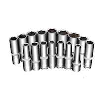Ht- Arm 1/2 Uzun Derin Lokma Takımı 6 Köşe Cr-v 8 Parça