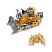 Işıklı Sesli Full Fonksiyon Metal Hareketli Buldozer 2.4ghz Uzaktan Kumandalı İş Makinesi Kepçe
