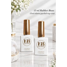 Rubber Base Coat-super Shine Top Coat 15ml - Kalıcı Oje Ve Protez Tırnak - Tpo İçermez Şeffaf