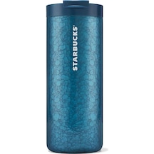 Starbucks Deniz Kabuğu Temalı Koyu Mavi Paslanmaz Çelik Termos 532 Ml Mavi