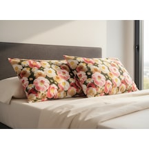 Artunhome Poplin Dijital Baskılı Yastık Kılıfı Seti 2 Adet 50x70 Cm %100 Pamuk Art20120039 Çok Renkli