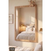 Antik Ahşap Dik Dekoratif Ayna Dresuar Boy Koridor Konsol Aynası Banyo Oda Lavabo Wc Mutfak Makyaj Aynası 90x68 Cm Atlantik Çam
