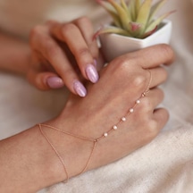 Sıra Incili Şahmeran Rose Gold