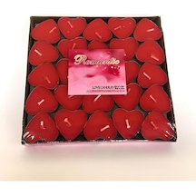 Tr 50'li Kalp Kırmızı Tealight Mum Diğer