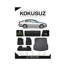 Skoda Octavia 2005 Model Aracınıza Özel 4d Karbonlu Kauçuk Paspas Takımı Ve Bagaj Havuzu