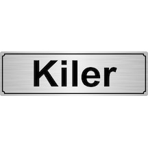 Kiler Yönlendirme Levhası 7Cmx20Cm Gümüş Renk Metal