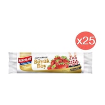 Koroplast Büzgülü Çilek Kokulu Büyük Çöp Torbası 25 Adet Beyaz 65 x 70 CM