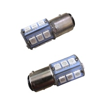 Motosiklet ve Otomobil Stop Ampul 18led 1016 Çakar Kırmızı Şaşı